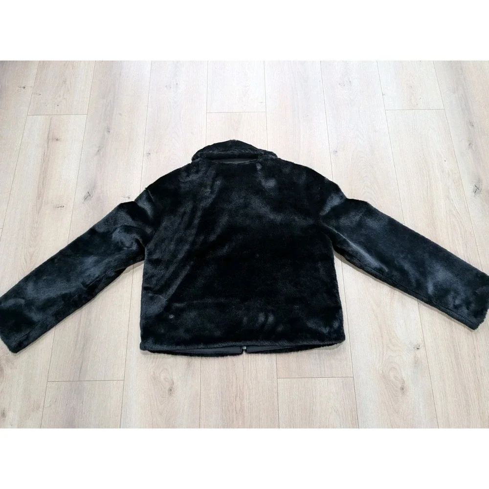 Lululemon Plush Fleece Oversized-Collar Jacket Black Size Small W3IBNS